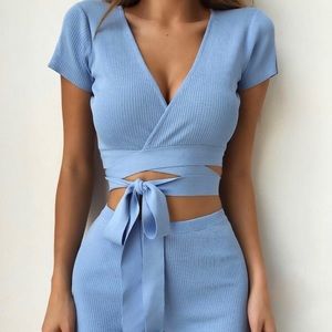 Tiger Mist blue Lucy top NWT